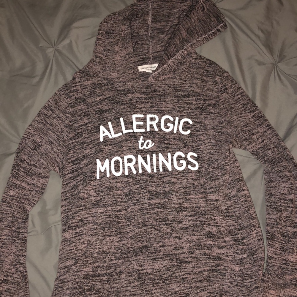 fuzzy long sleeve hooded shirt